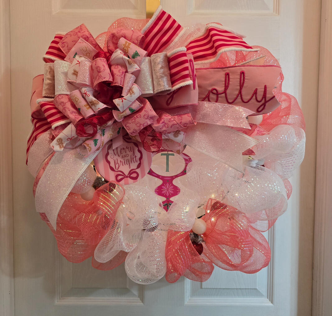 Large light up wreath